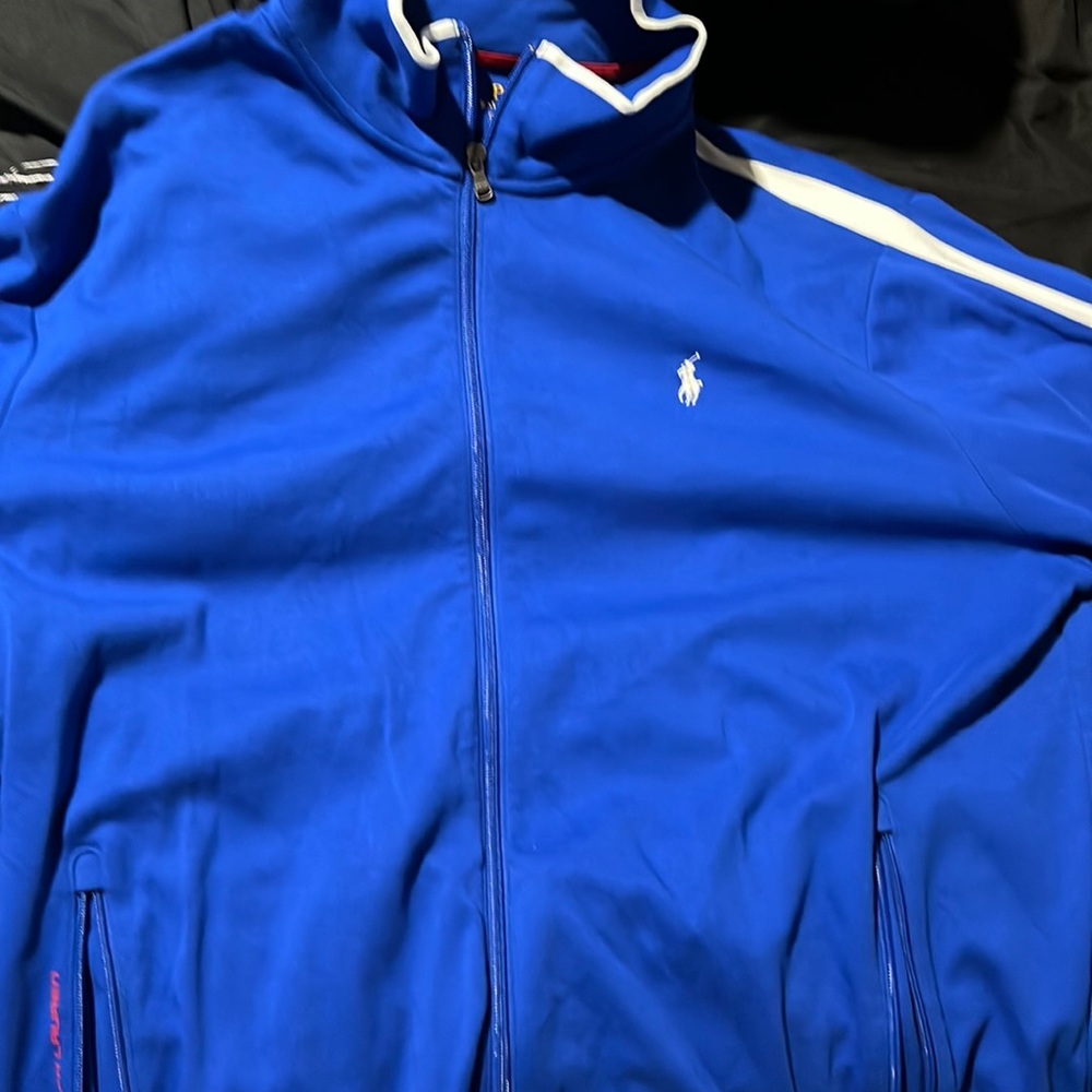 Long sleeve polo track jacket!